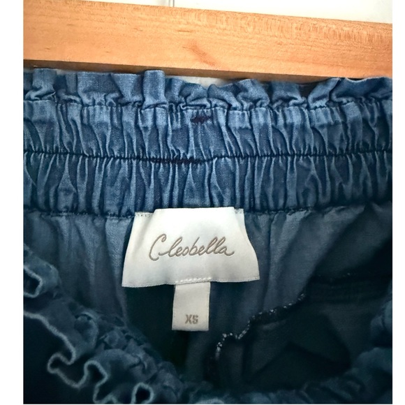 Cleobella Rena Denim Blue Jeans Jogger Elastic Waist with Belt - Picture 7 of 8